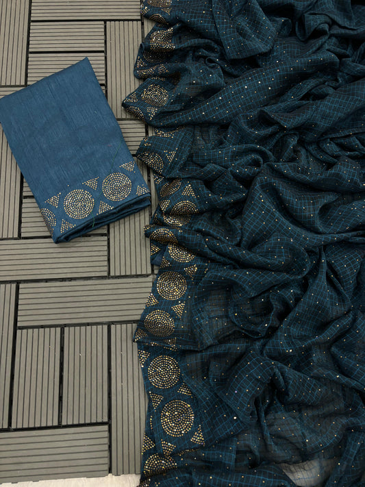 CHIFFON CHEX DESGINER SAREES