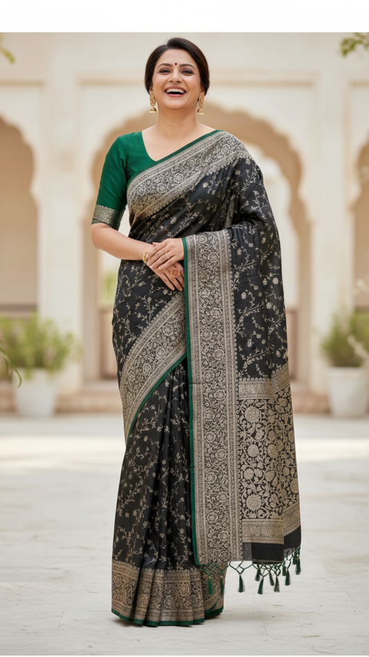 Banarasi Pattu Sarees | Authentic Banarasi Silk Sarees Online DesiColorClothing