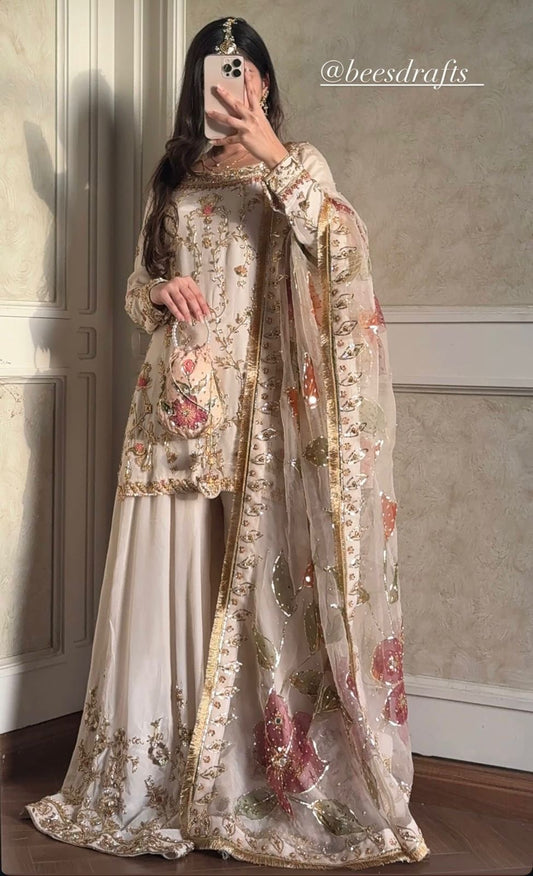 Designer Sharara Suit – Wedding & Party Wear