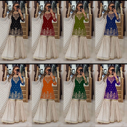 Designer Sharara Suits | Elegant Party & Wedding Wear for Women