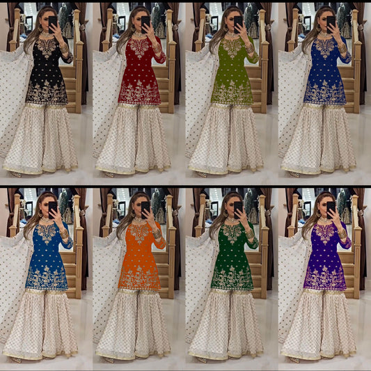 Designer Sharara Suits | Elegant Party & Wedding Wear for Women