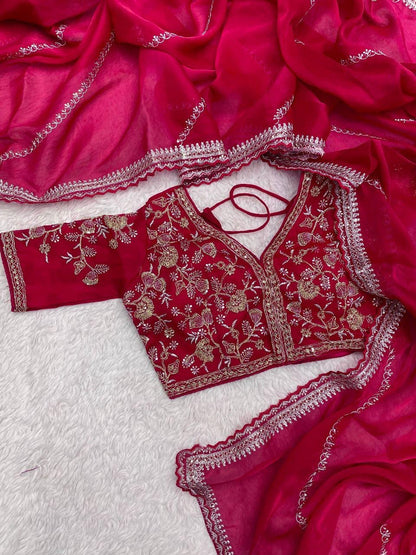 Jimmy Choo Designer Sarees with Stitched Blouse – Luxury Look
