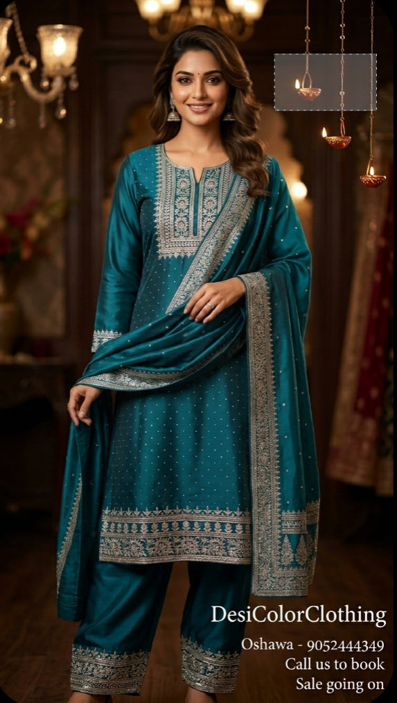 Vichithra Silk Salwar Suits | Festive & Wedding Collection DesiColorClothing
