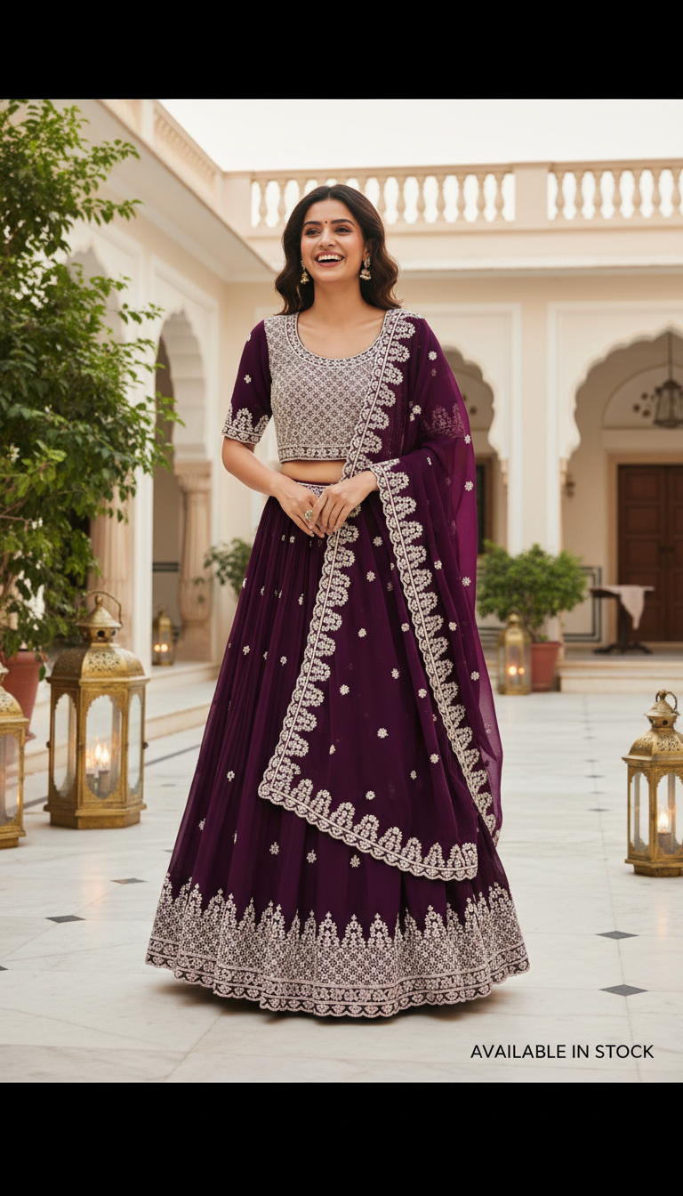 Designer Fully Stitched Lehengas | Ready-to-Wear Wedding & Party Lehengas DesiColorClothing