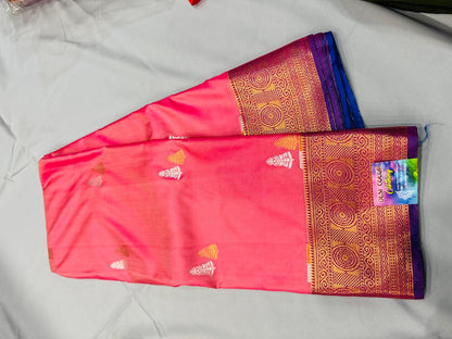 Exquisite Kachipuram Bridal Tissue Saree DesiColorClothing