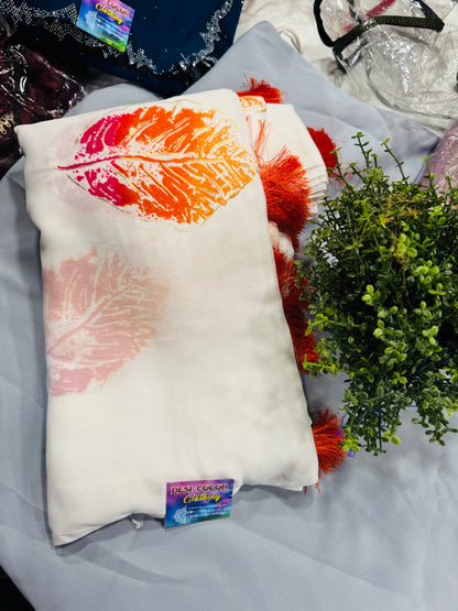 Floral Sarees | Elegant Printed & Designer Floral Sarees Online DesiColorClothing