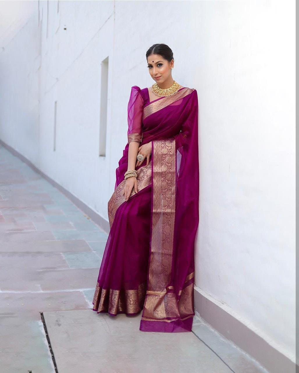 Organza Sarees in Stunning Colors – Elegance for Every Occasion