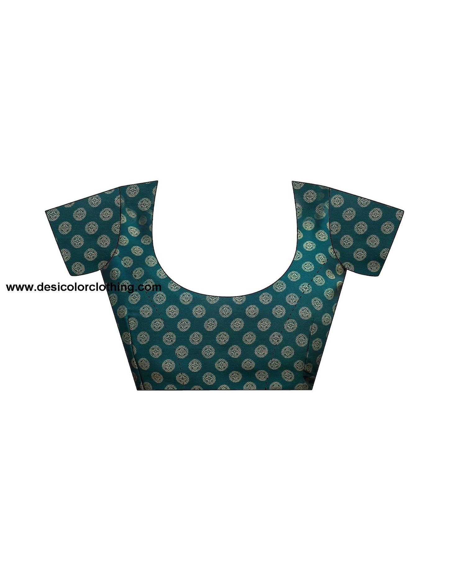 Rama Green Georgette Printed Saree