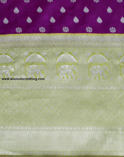 Purple Silk Saree