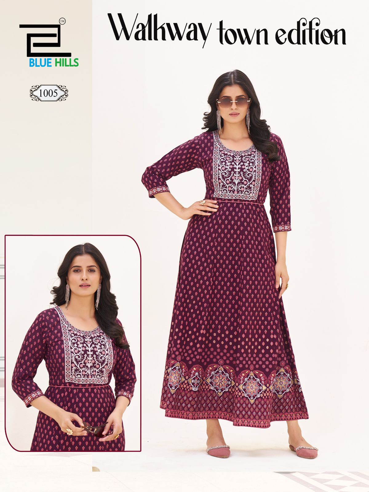Product Image - Anarkali Gown in Rayon - Walkway Town Edition