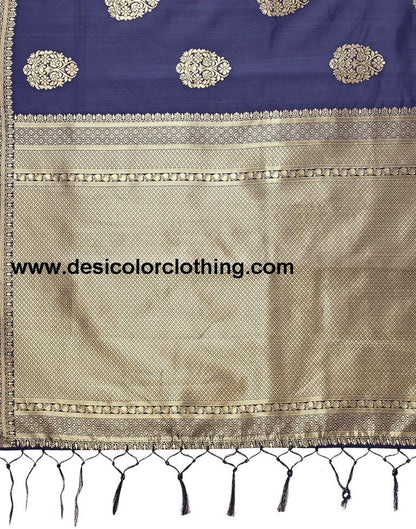 Dark Blue Silk Saree