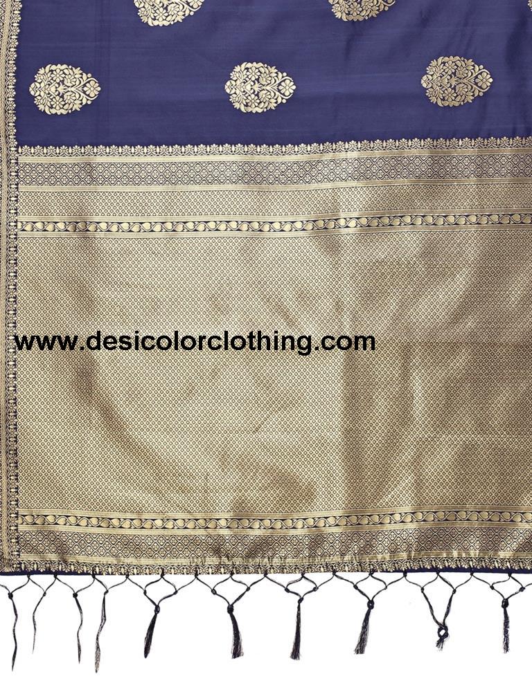 Dark Blue Silk Saree