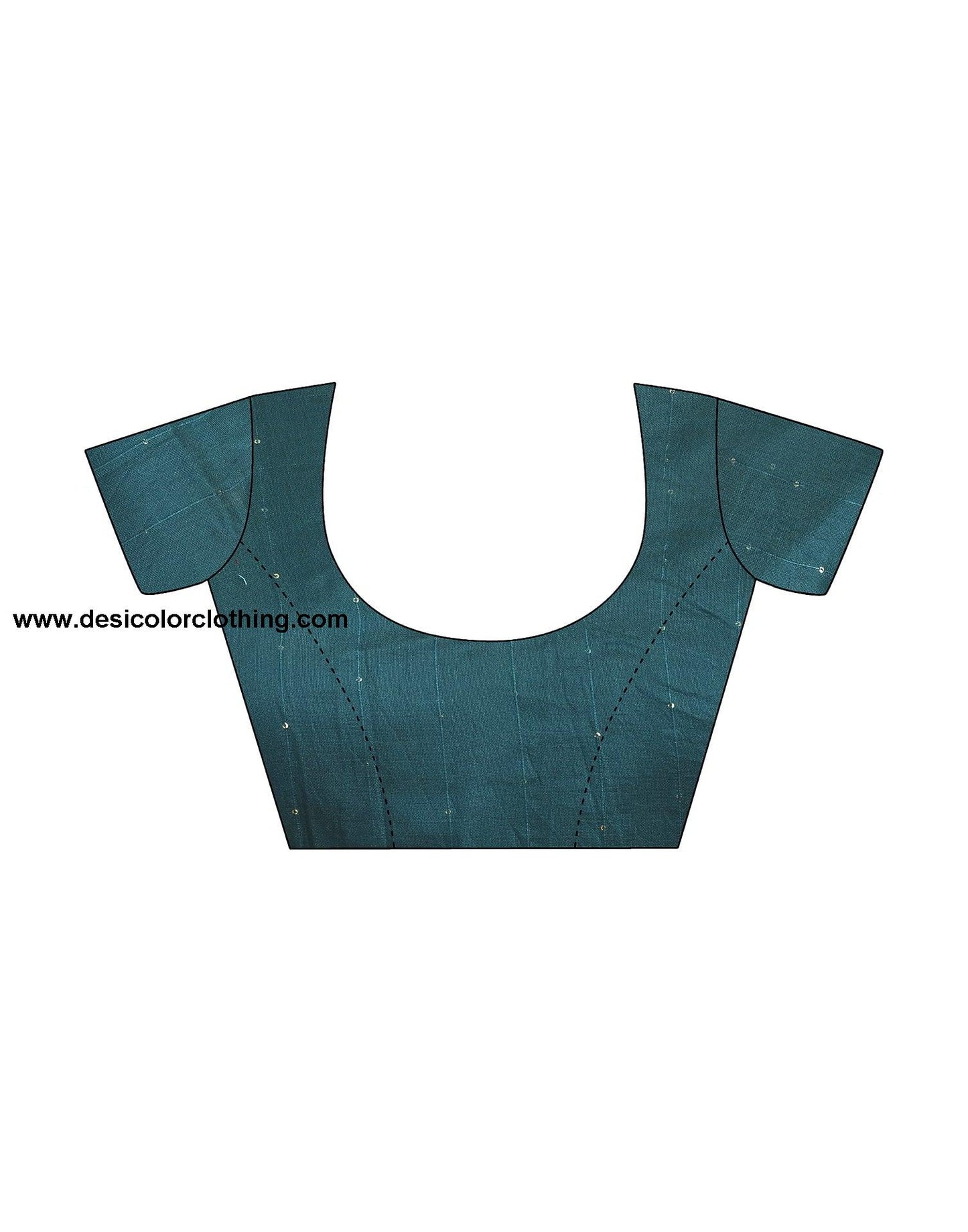 Teal Georgette Printed Saree