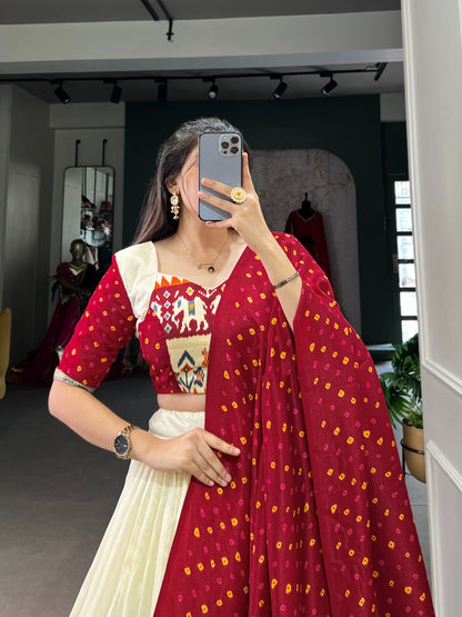 Product Image - Exquisite Printed Silk Lehenga Choli - Elevate Your Ethnic Wardrobe