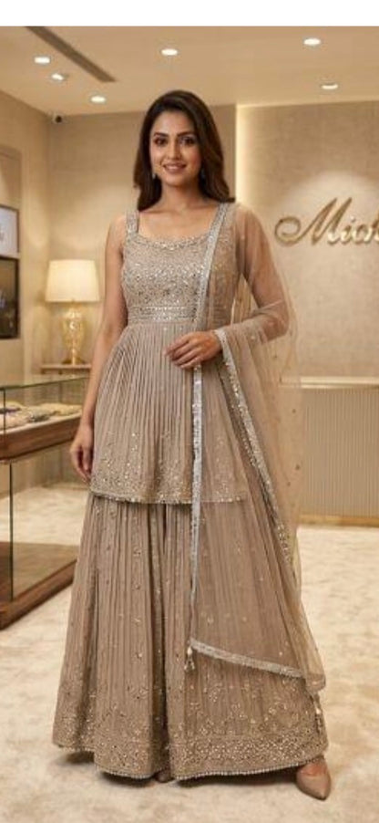 Product Image - Shop designer palazzo suits in Canada at DesiColorClothing. Explo - 2
