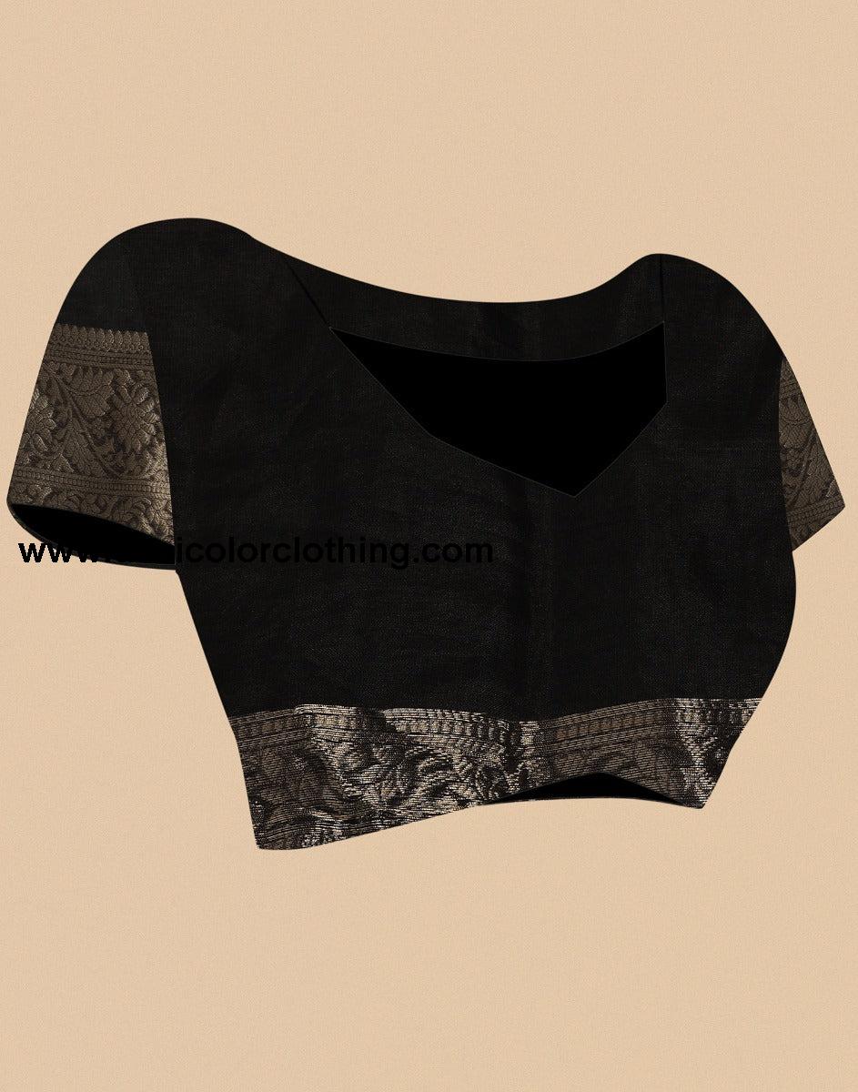 Black Organza Saree