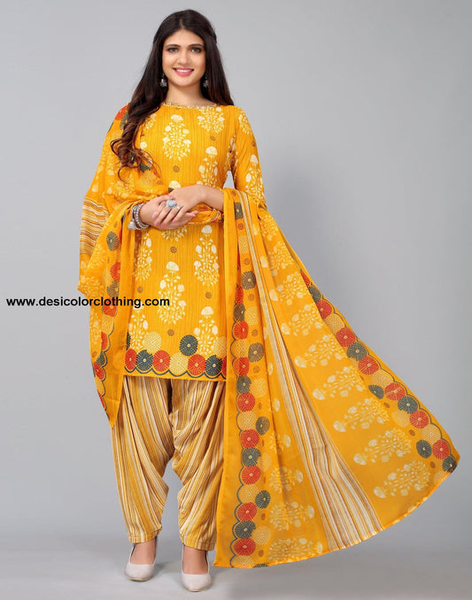 Printed Unstitched Salwar Suit Material