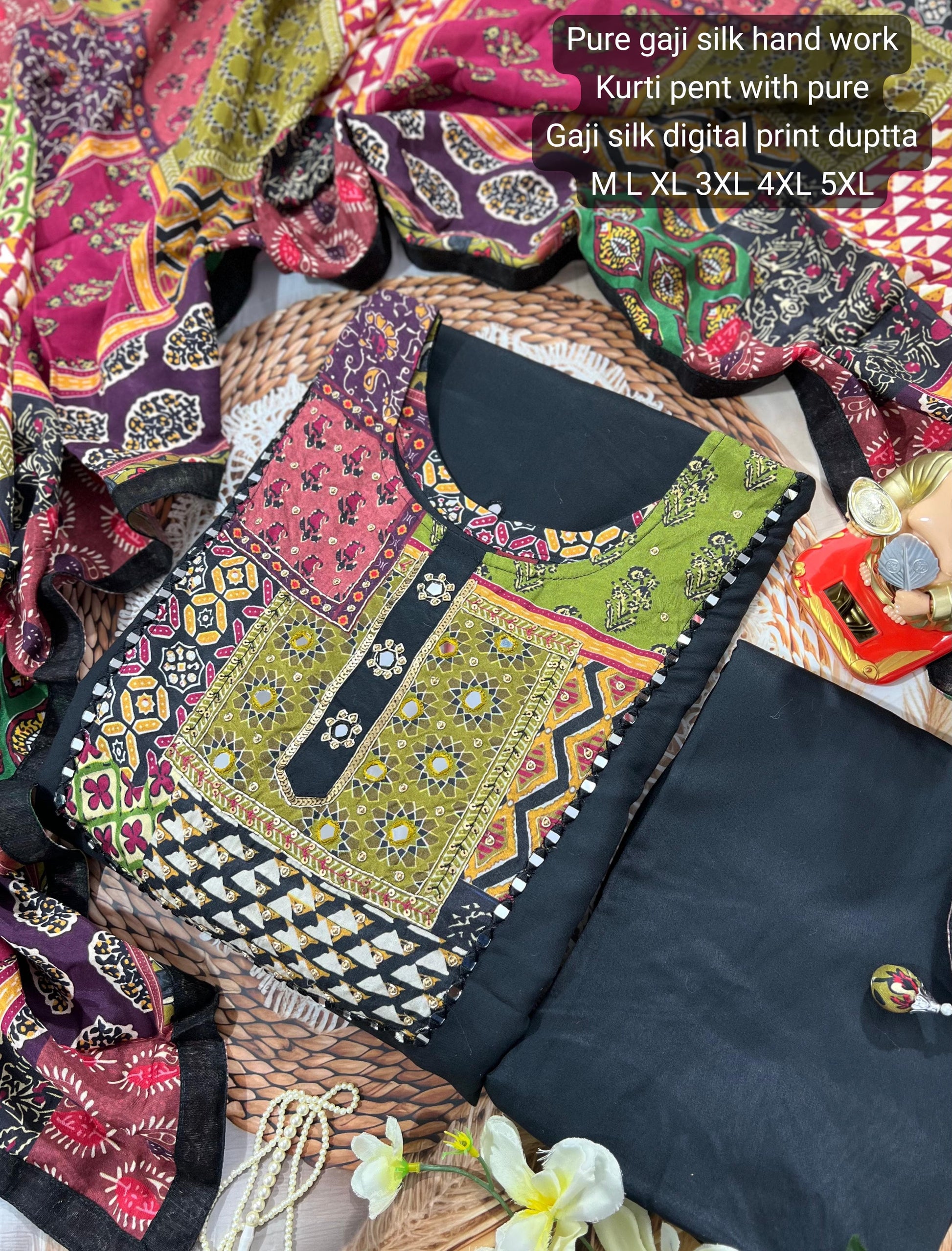 Product Image - Designer Gajji Silk 3-Piece Suit Set – Perfect for Weddings & Festivals