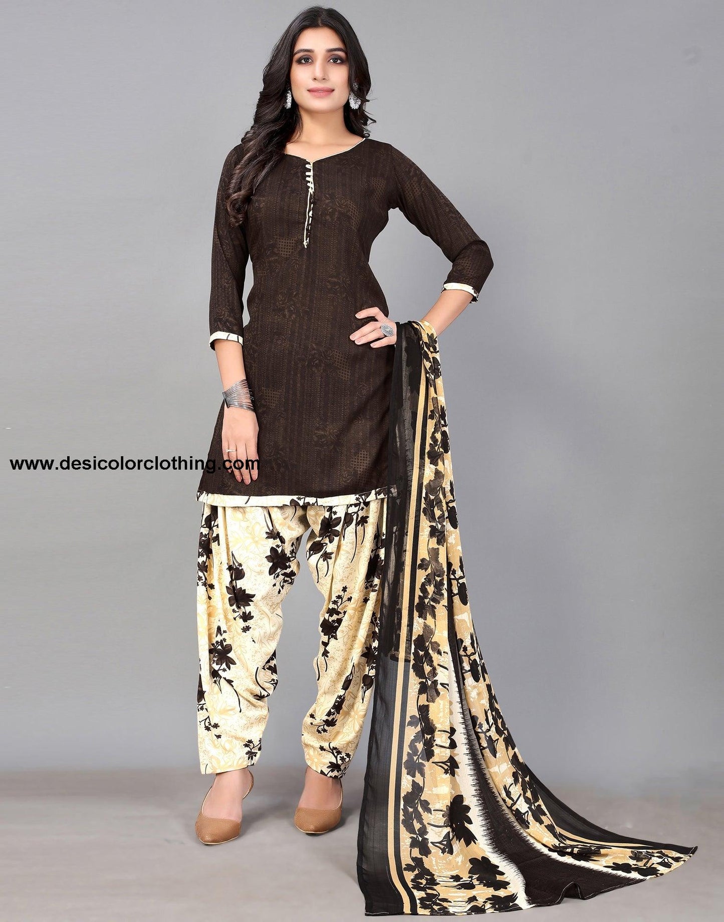 Printed Unstitched Salwar Suit Material