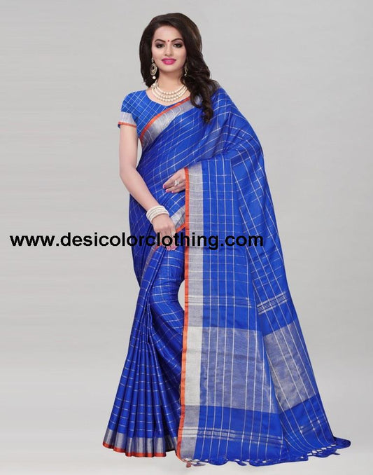 Blue Linen Saree | 799S225