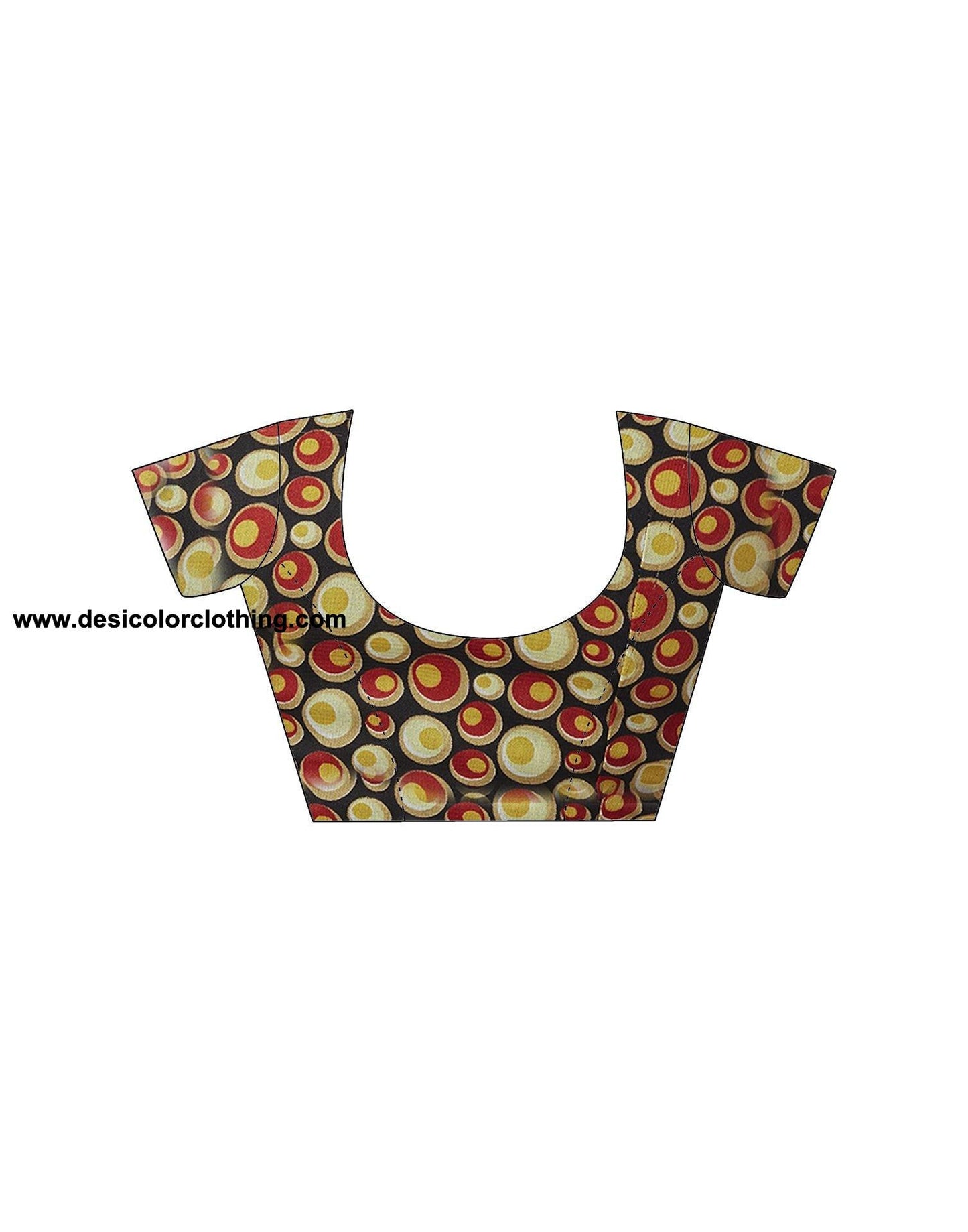 Black Printed Georgette Saree