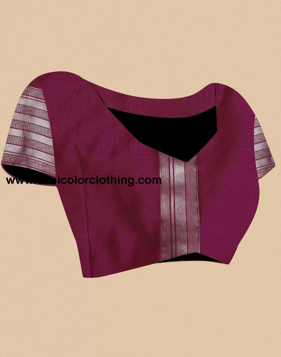 Wine Silk Saree