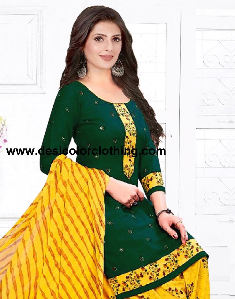 Printed Unstitched Salwar Suit Material