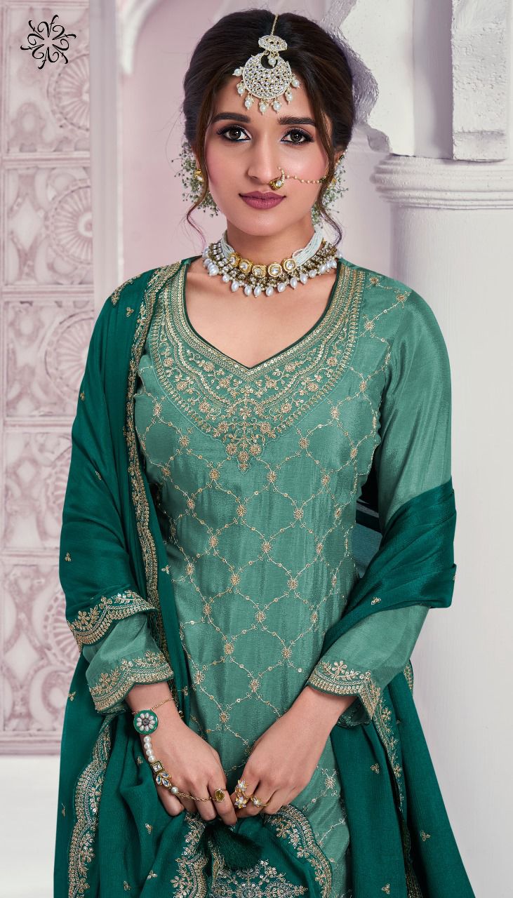 Product Image - Rang-Rasiya Designer Chinon Embroidery Saree Set | Festive & Wedding Outfit