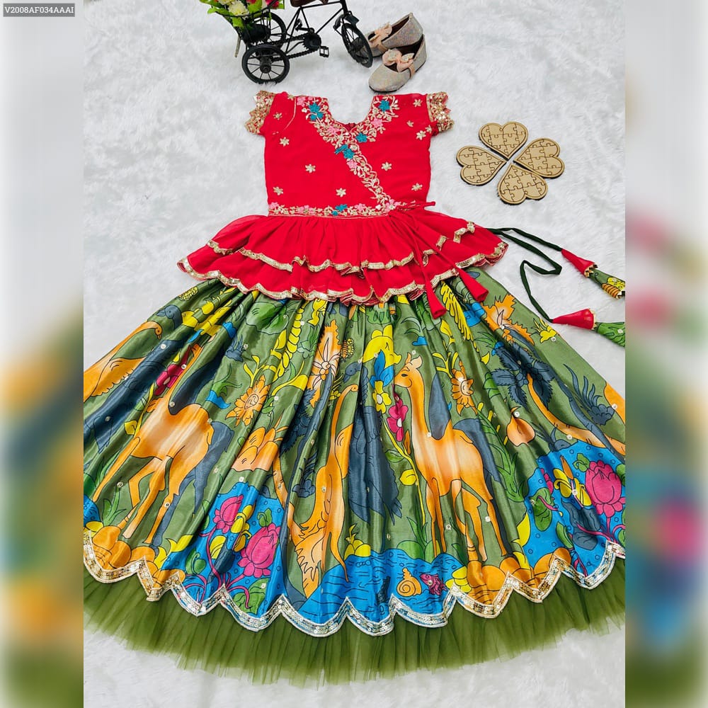 Product Image - Designer Kediya Style Lahenga Set - Ethnic Festive Wedding Wear