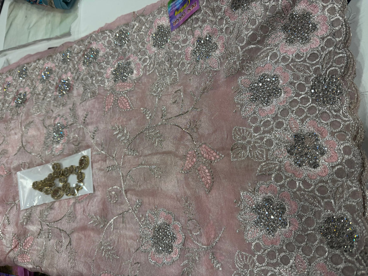 Product Image - Designer heavy work saree for wedding or festival wear - 5