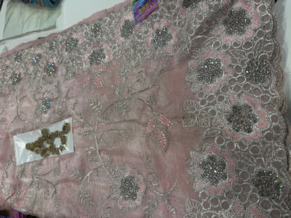 Product Image - Designer heavy work saree for wedding or festival wear - 5