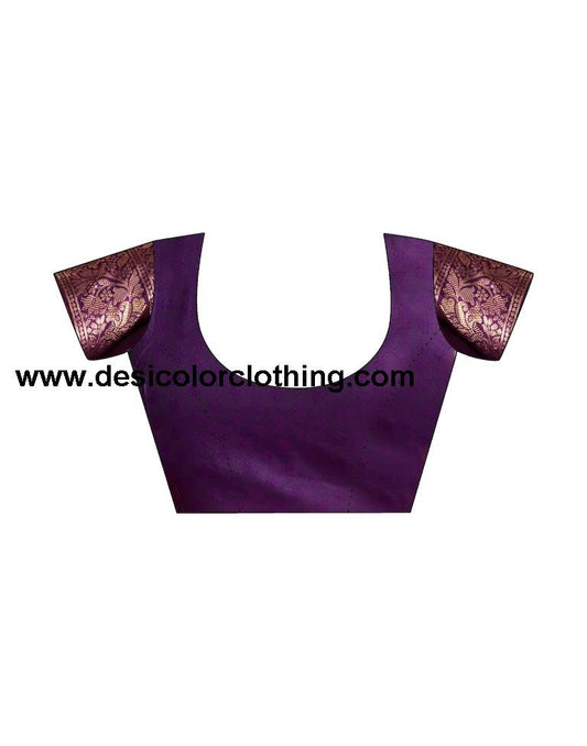 Deep Purple Silk Woven Saree
