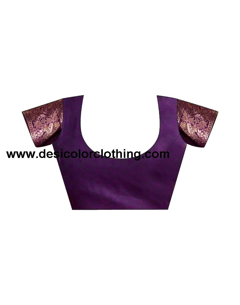 Deep Purple Silk Woven Saree