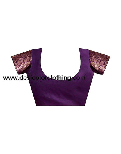 Deep Purple Silk Woven Saree