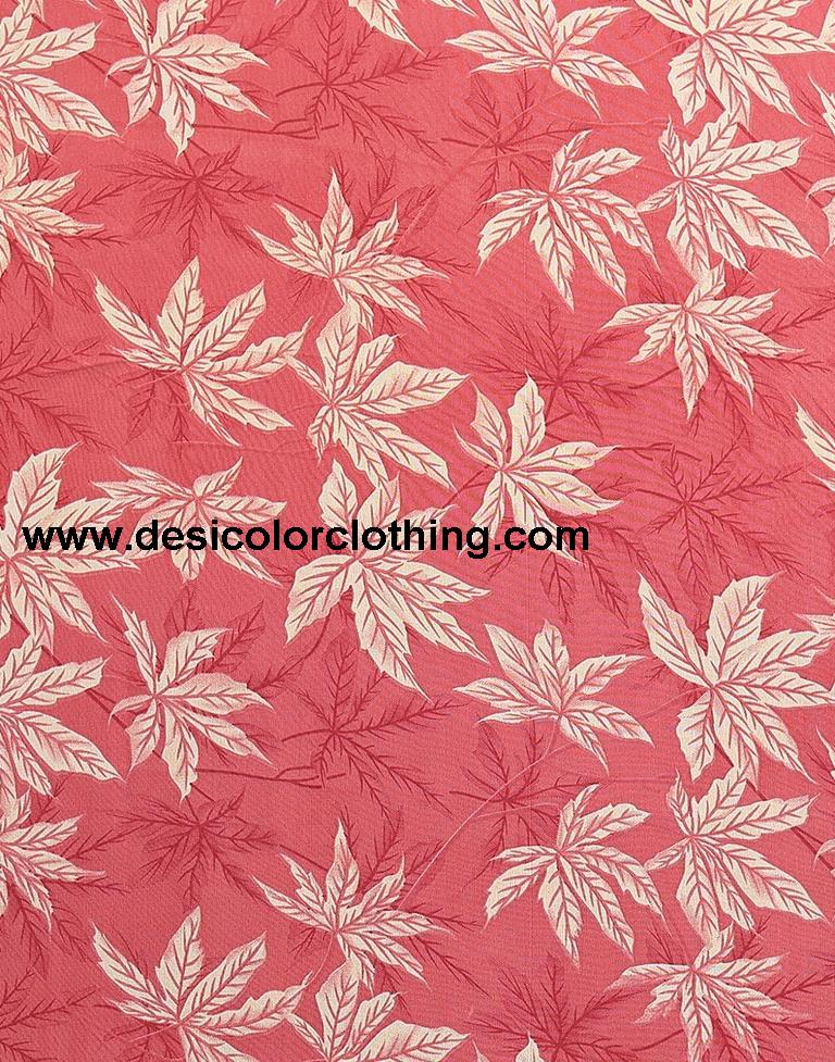 Rose Pink Georgette Floral Printed Saree