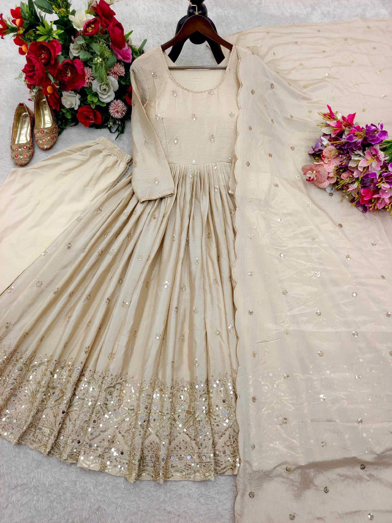 Product Image - Elegant Designer Anarkali Suits for Wedding and Party Wear - 1