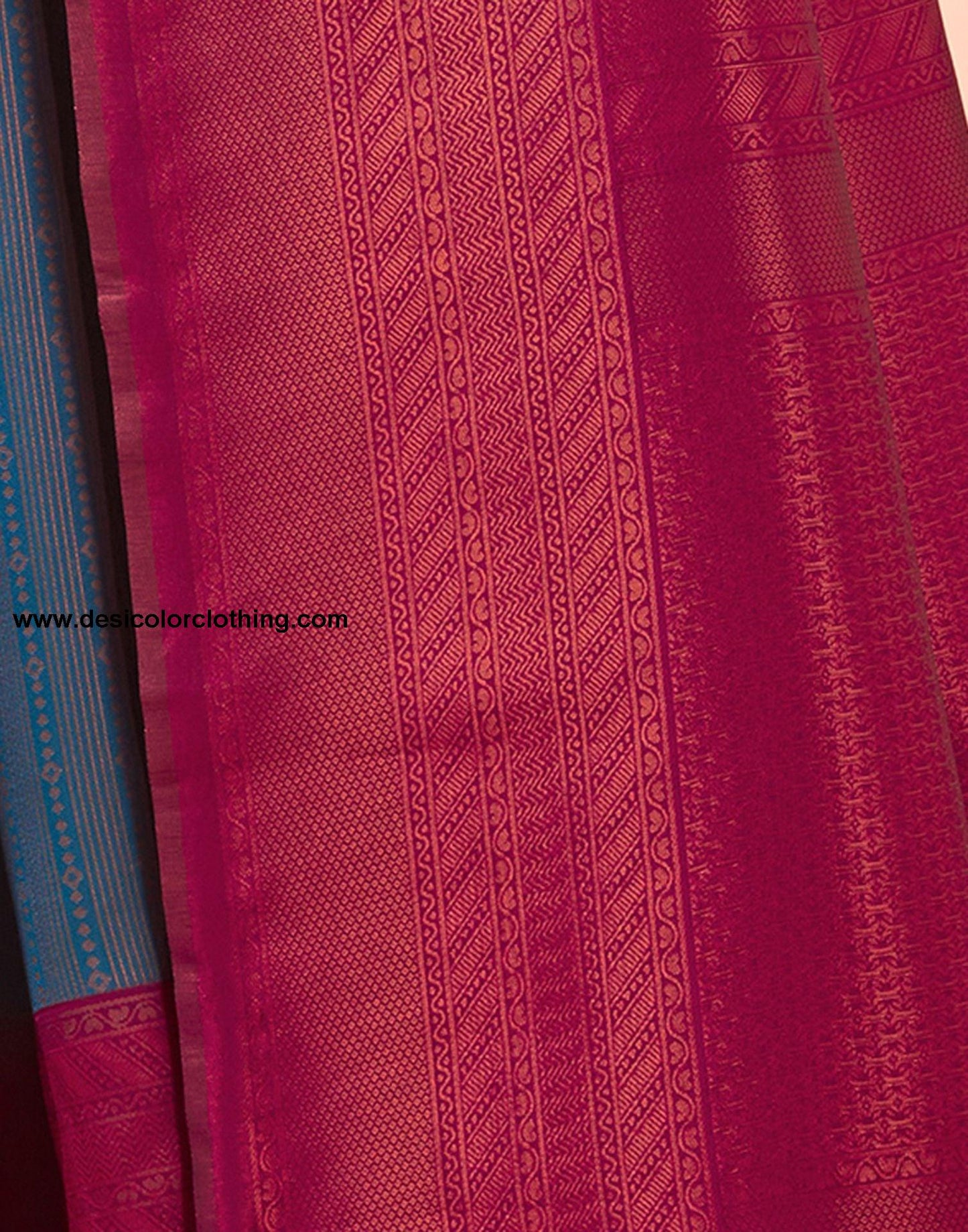 Wine Jacquard Silk Saree