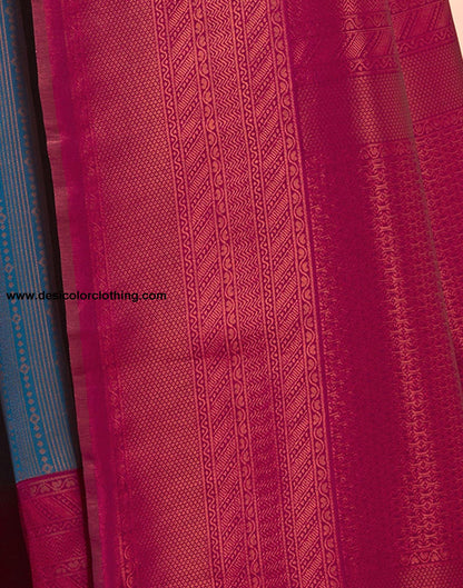 Wine Jacquard Silk Saree