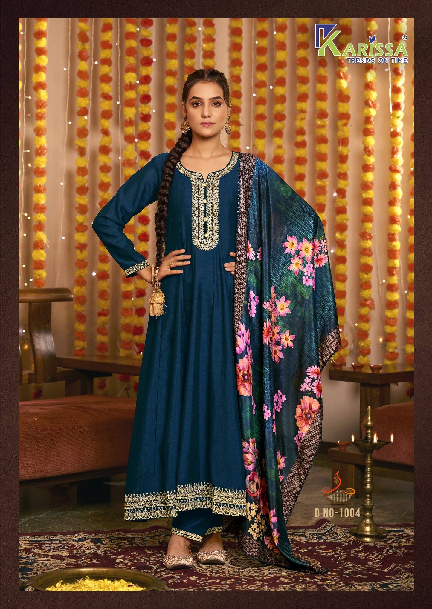 Product Image - Karissa Gehna Designer Saree - Premium Vichitra Silk Ethnic Wear