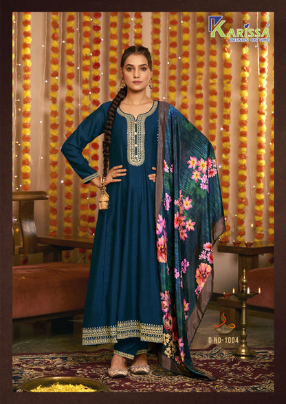 Product Image - Karissa Gehna Designer Saree - Premium Vichitra Silk Ethnic Wear