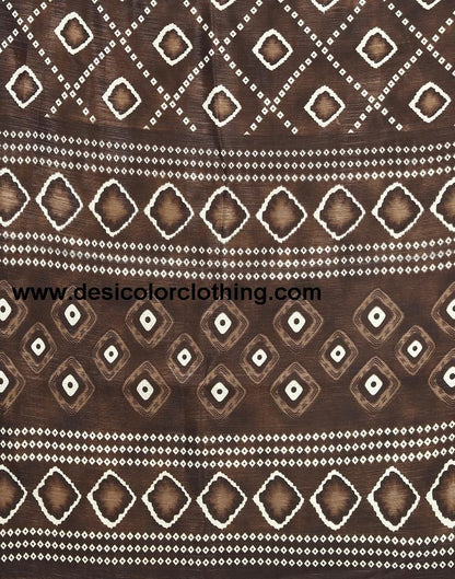 Brown Cotton Saree