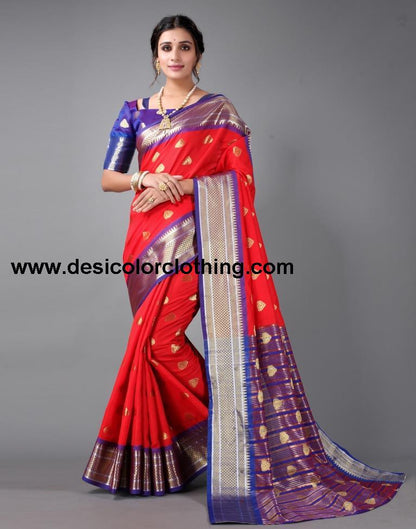 Red Banarasi Silk Saree