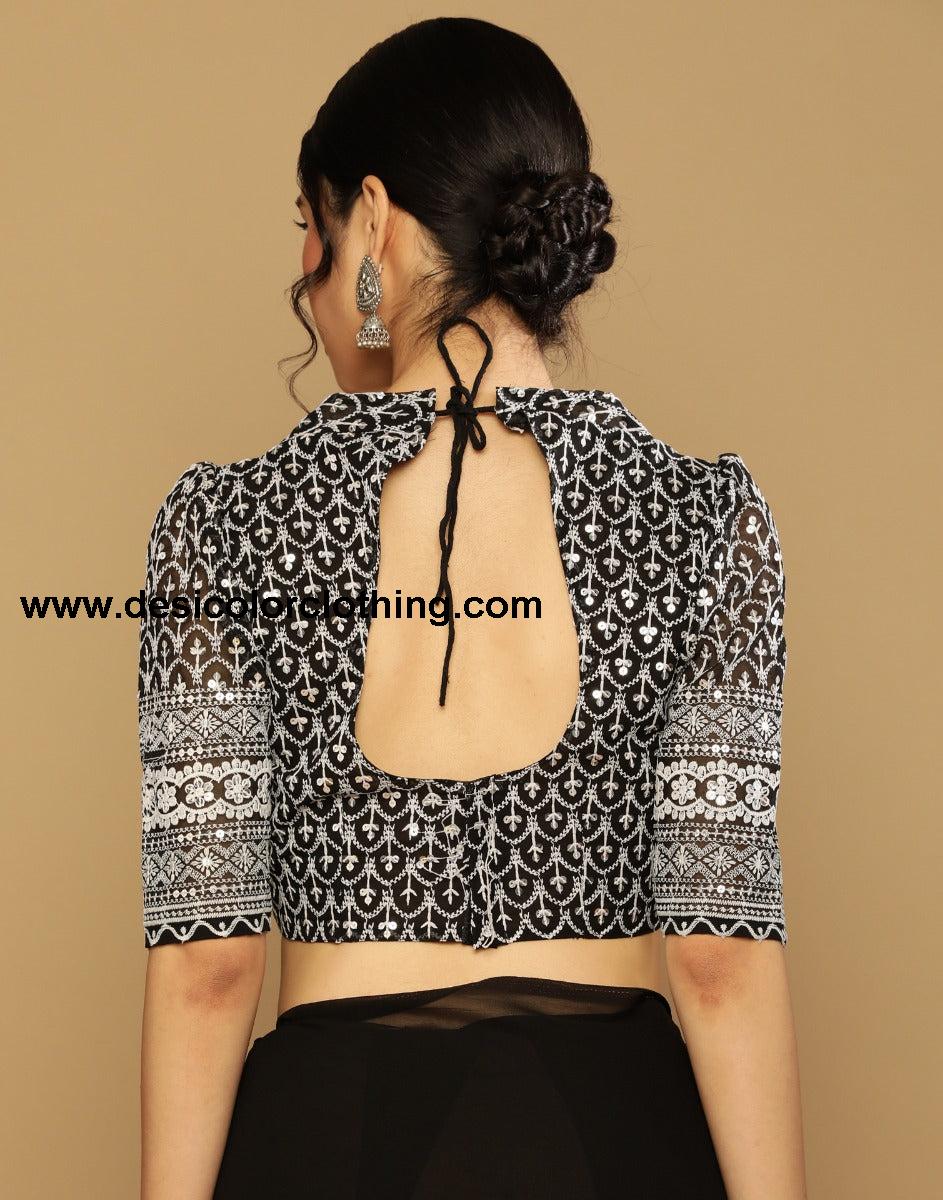 Black Georgette Saree