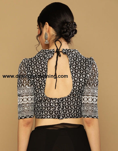 Black Georgette Saree