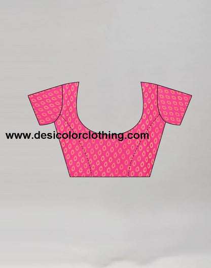 Pink Coloured Poly Silk Printed Casual saree