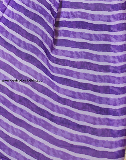 Purple Georgette Printed Ready to Wear Saree