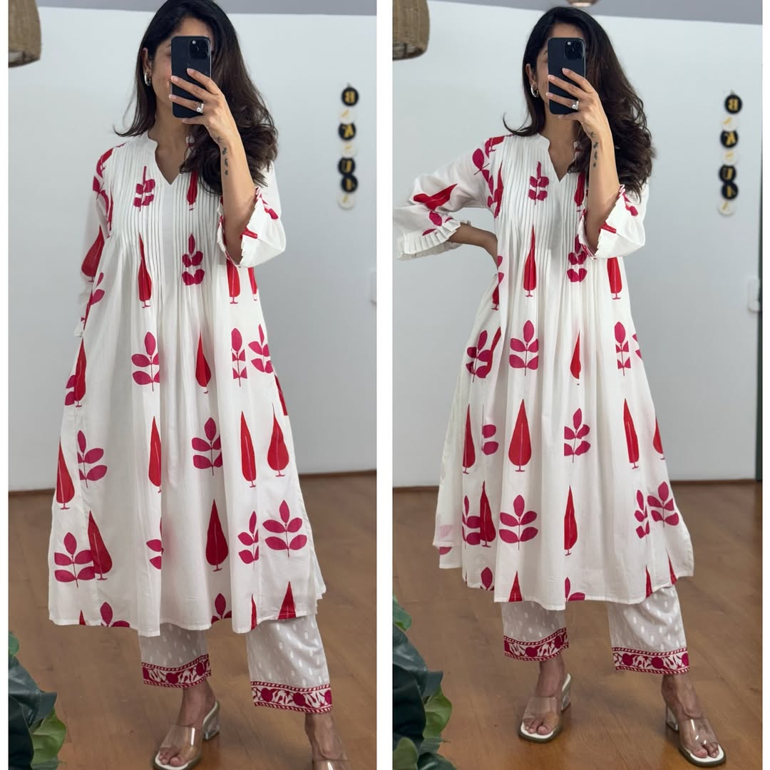 Product Image - Hand Block Printed Kurta Set - Elegant Summer Special