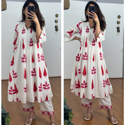 Product Image - Hand Block Printed Kurta Set - Elegant Summer Special