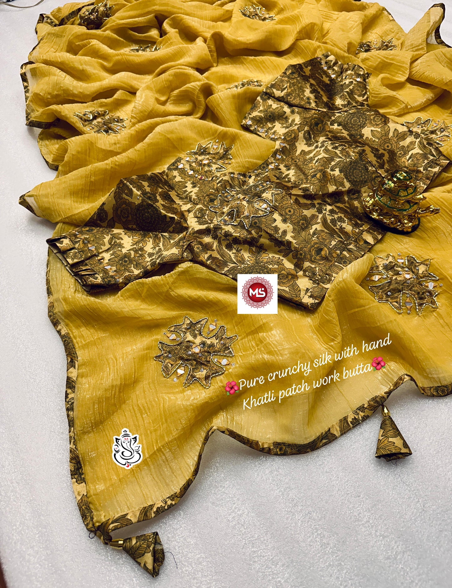 Product Image - MS Pure Crunchy Crush Saree - Ethnic Elegance