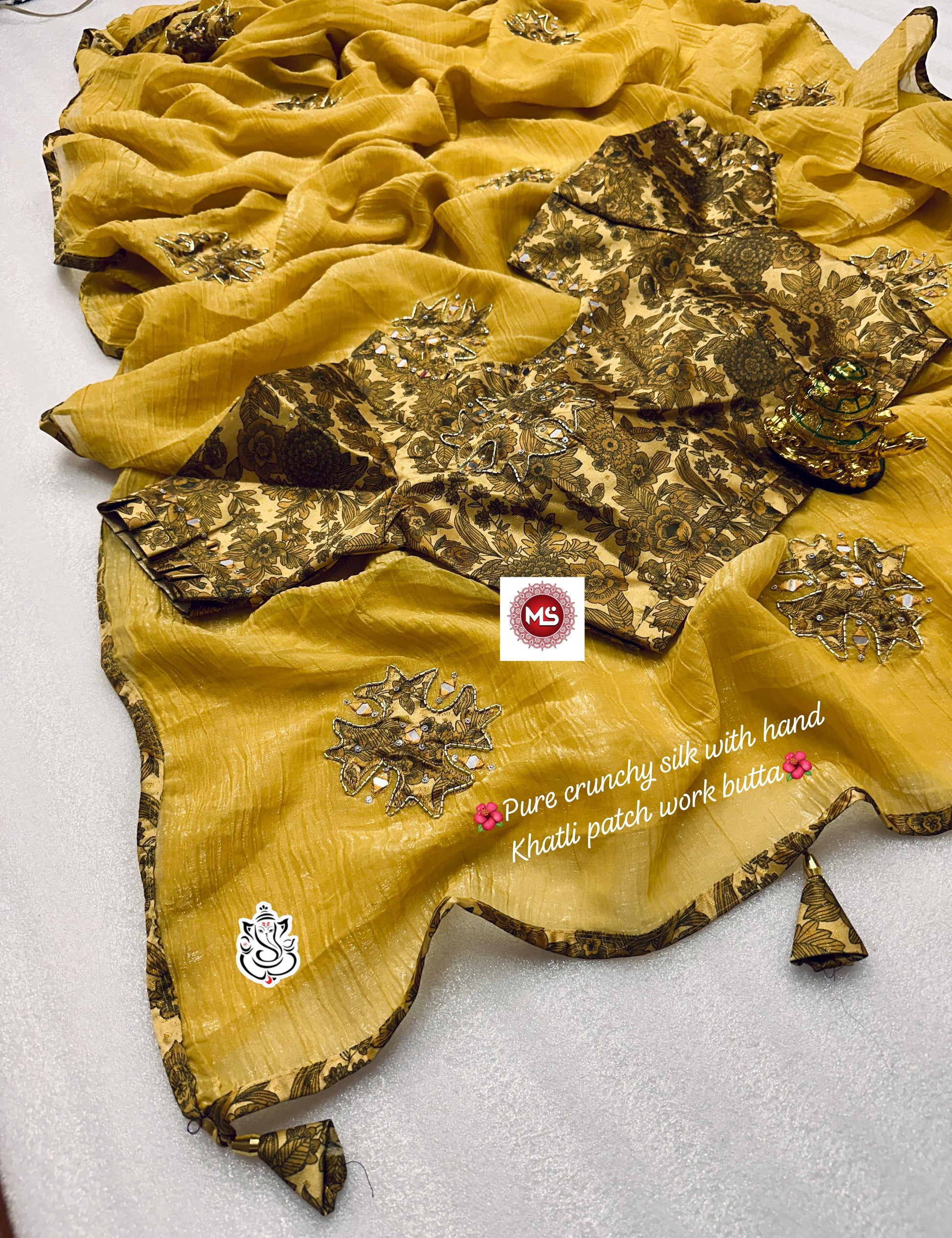 Product Image - MS Pure Crunchy Crush Saree - Ethnic Elegance